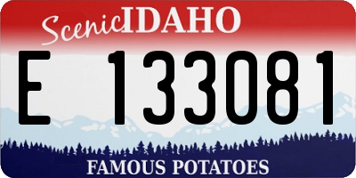 ID license plate E133081