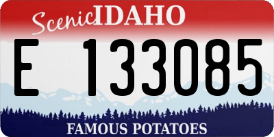 ID license plate E133085