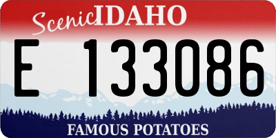 ID license plate E133086