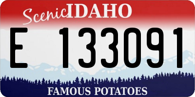 ID license plate E133091
