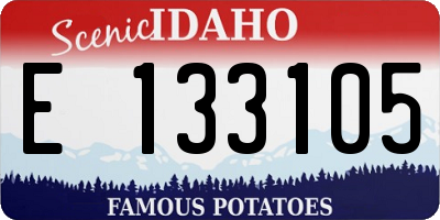 ID license plate E133105