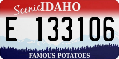 ID license plate E133106