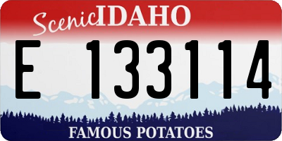 ID license plate E133114