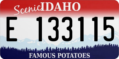 ID license plate E133115