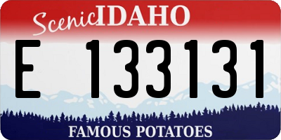 ID license plate E133131
