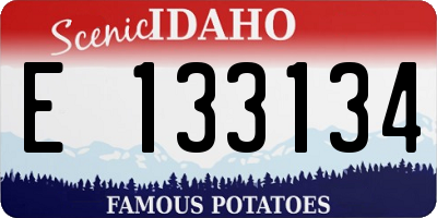 ID license plate E133134