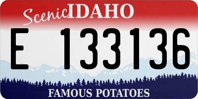 ID license plate E133136
