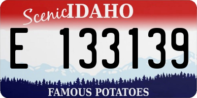 ID license plate E133139
