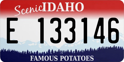 ID license plate E133146