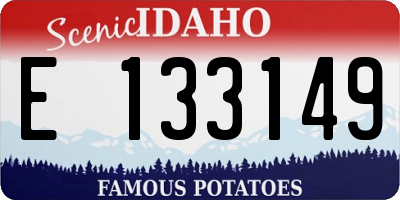 ID license plate E133149