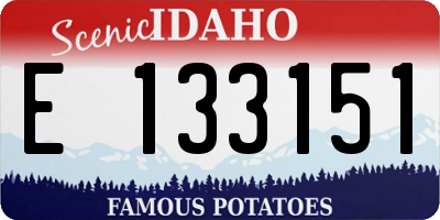 ID license plate E133151