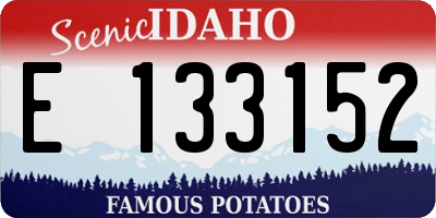 ID license plate E133152