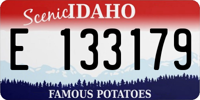ID license plate E133179