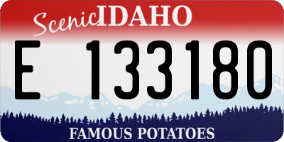 ID license plate E133180