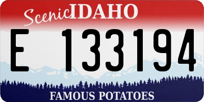 ID license plate E133194