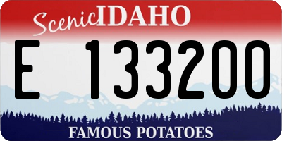 ID license plate E133200