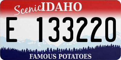 ID license plate E133220