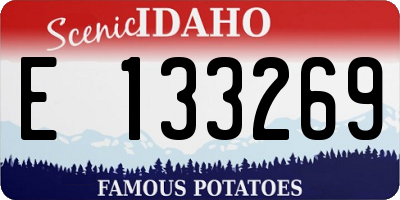 ID license plate E133269