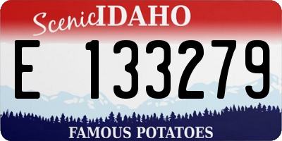 ID license plate E133279