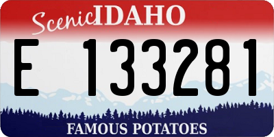 ID license plate E133281
