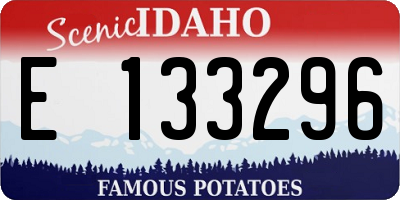 ID license plate E133296