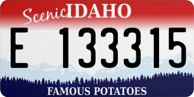 ID license plate E133315