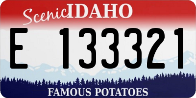 ID license plate E133321