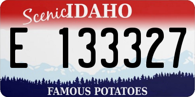 ID license plate E133327