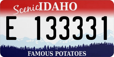 ID license plate E133331