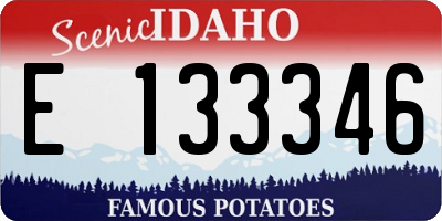 ID license plate E133346