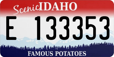 ID license plate E133353