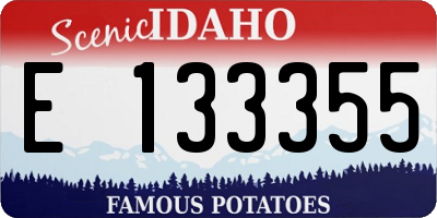 ID license plate E133355