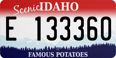 ID license plate E133360