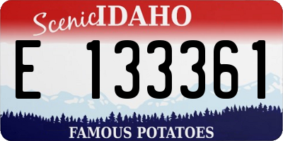 ID license plate E133361