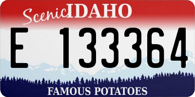 ID license plate E133364