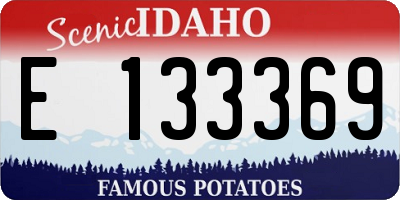 ID license plate E133369