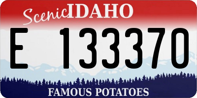 ID license plate E133370