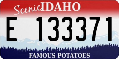 ID license plate E133371