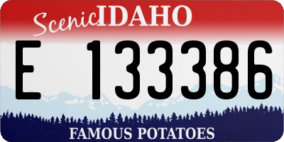 ID license plate E133386