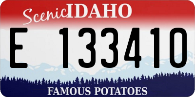ID license plate E133410