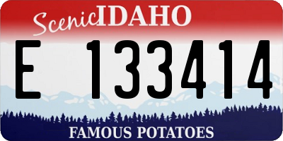 ID license plate E133414