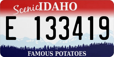 ID license plate E133419