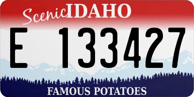 ID license plate E133427