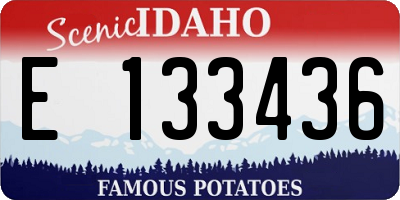 ID license plate E133436
