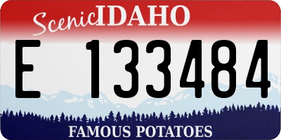 ID license plate E133484