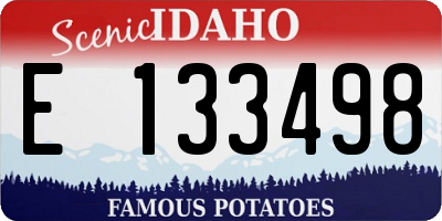 ID license plate E133498