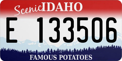 ID license plate E133506