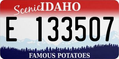 ID license plate E133507