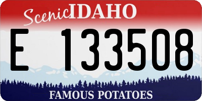 ID license plate E133508