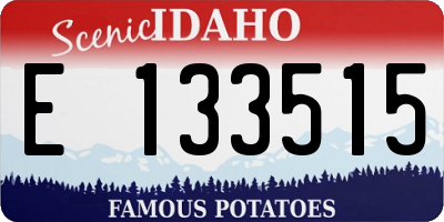 ID license plate E133515